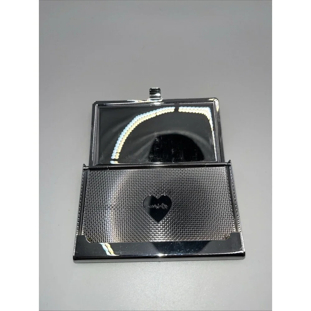 Brighton Snake Skin Business Card Holder Mirror Case Heart